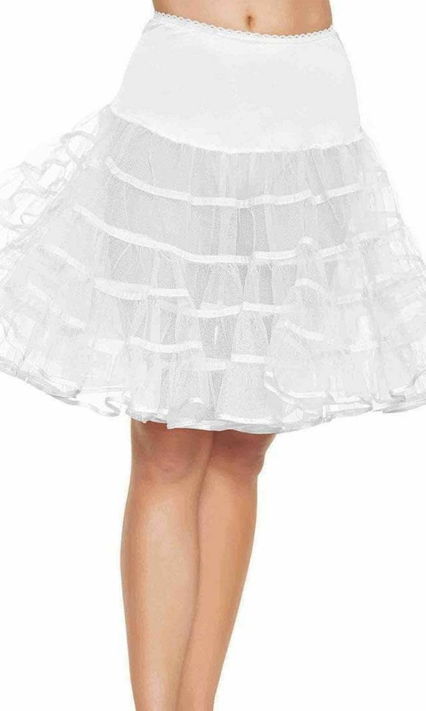 White Knee-Length Petticoat